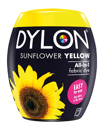 Dylon Sunflower Yellow Machine Dye x3 Pods - Click Image to Close